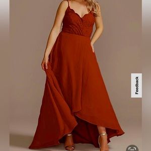 David’s Bridal Bridesmaid Dress, size 8, color Cinnamon